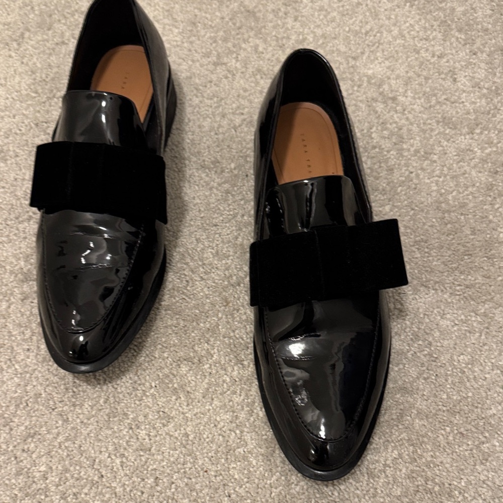Zara Black Patent Leather Men's Loafers